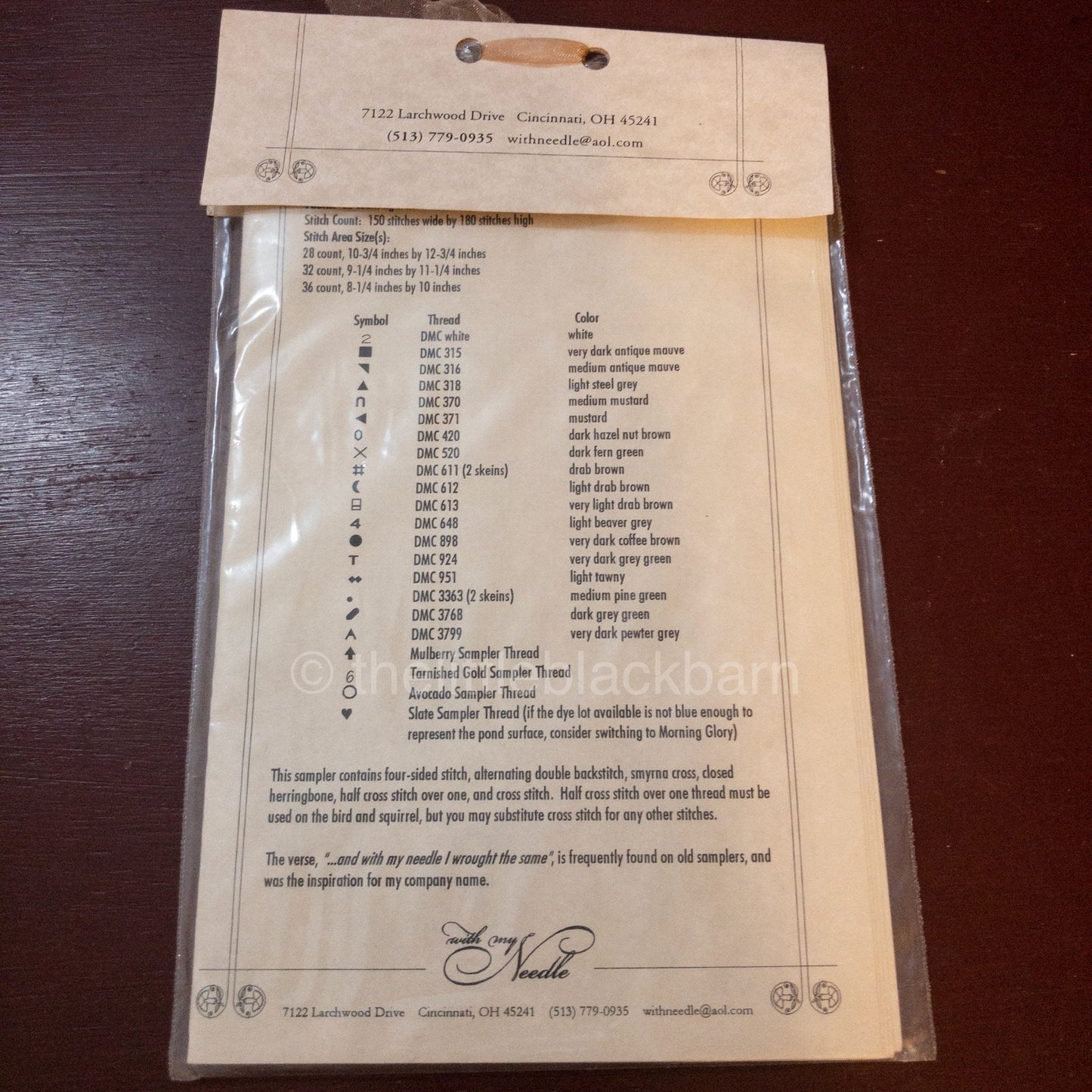 With My Needle Sampler By With My Needle