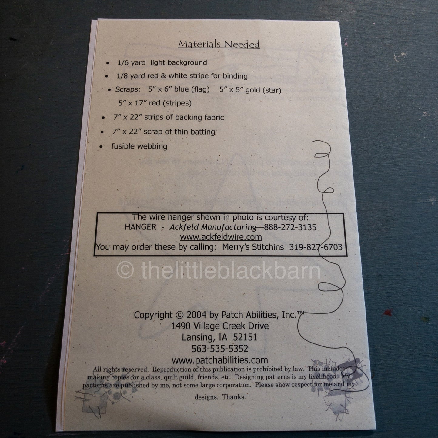 Patch Abilities, Inc, Wave It, 2004 Quilt Pattern, 5.5 by 19 Inches