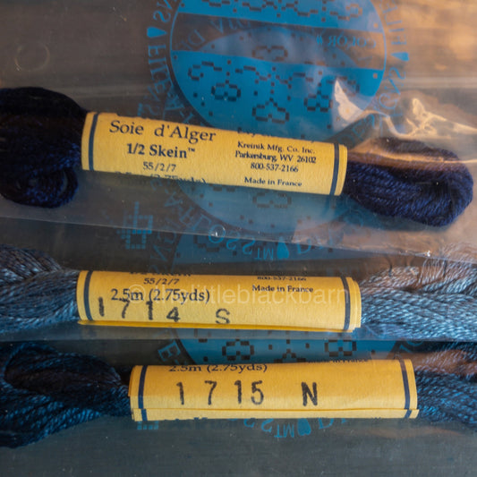 Floss/Thread Lot of 5 Pinks, Kreinik Soie d' Alger, 100% Silk, See Pictures and Description*