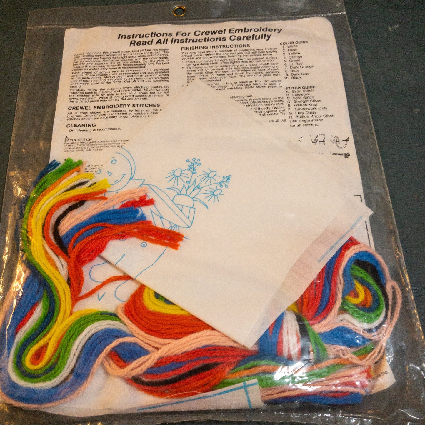 Raggedy Ann & Andy, Luv-N-Flowers, Crewel Kit, Sew Simple Inc.