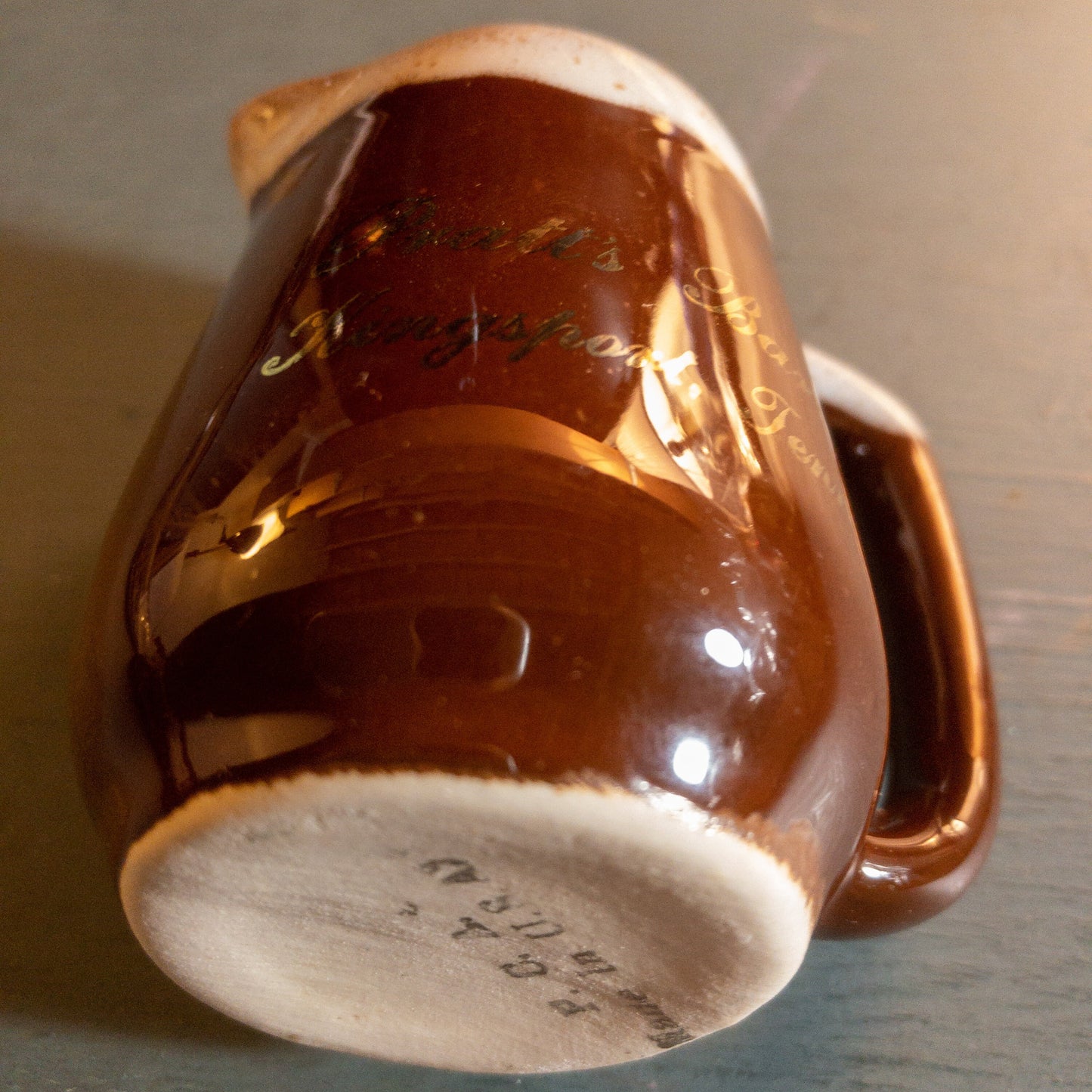 Pratt's Barn, Kingsport Tennessee, Vintage Little Brown Pitcher Souvenir