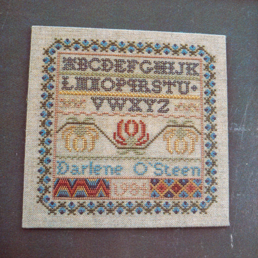 The Needle's Prayse, The Honeysuckle Sampler, Vintage 1991, Counted Cross Stitch Chart