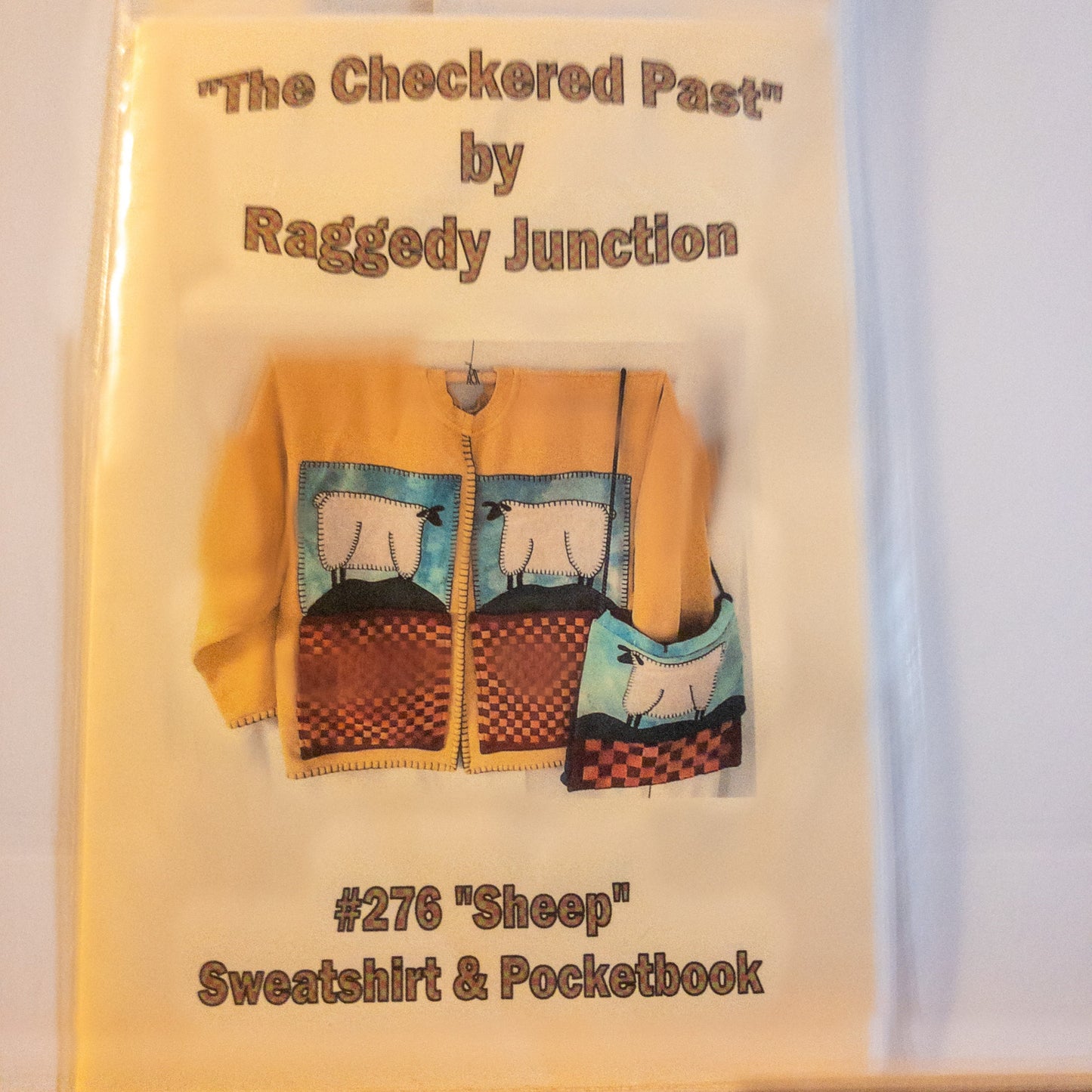 The Checkered Past by Raggedy Junction, #276 Sheep, for Sweatshirt Or Pocketbook, Pattern