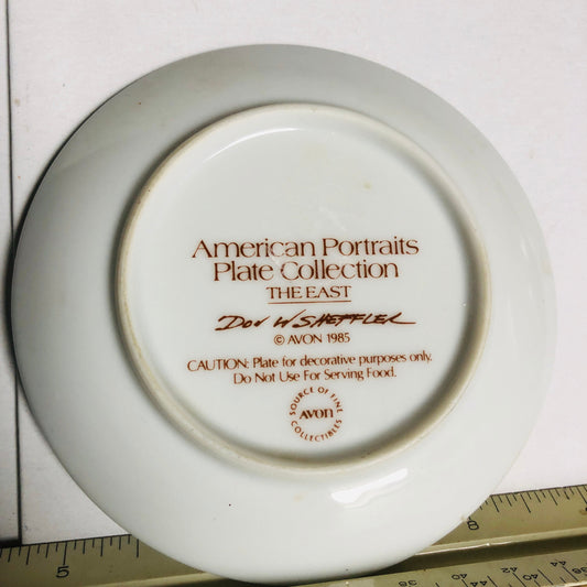 Avon, The East, American Portraits Plate Collection, Vintage 1985, 4 Inch Collectible