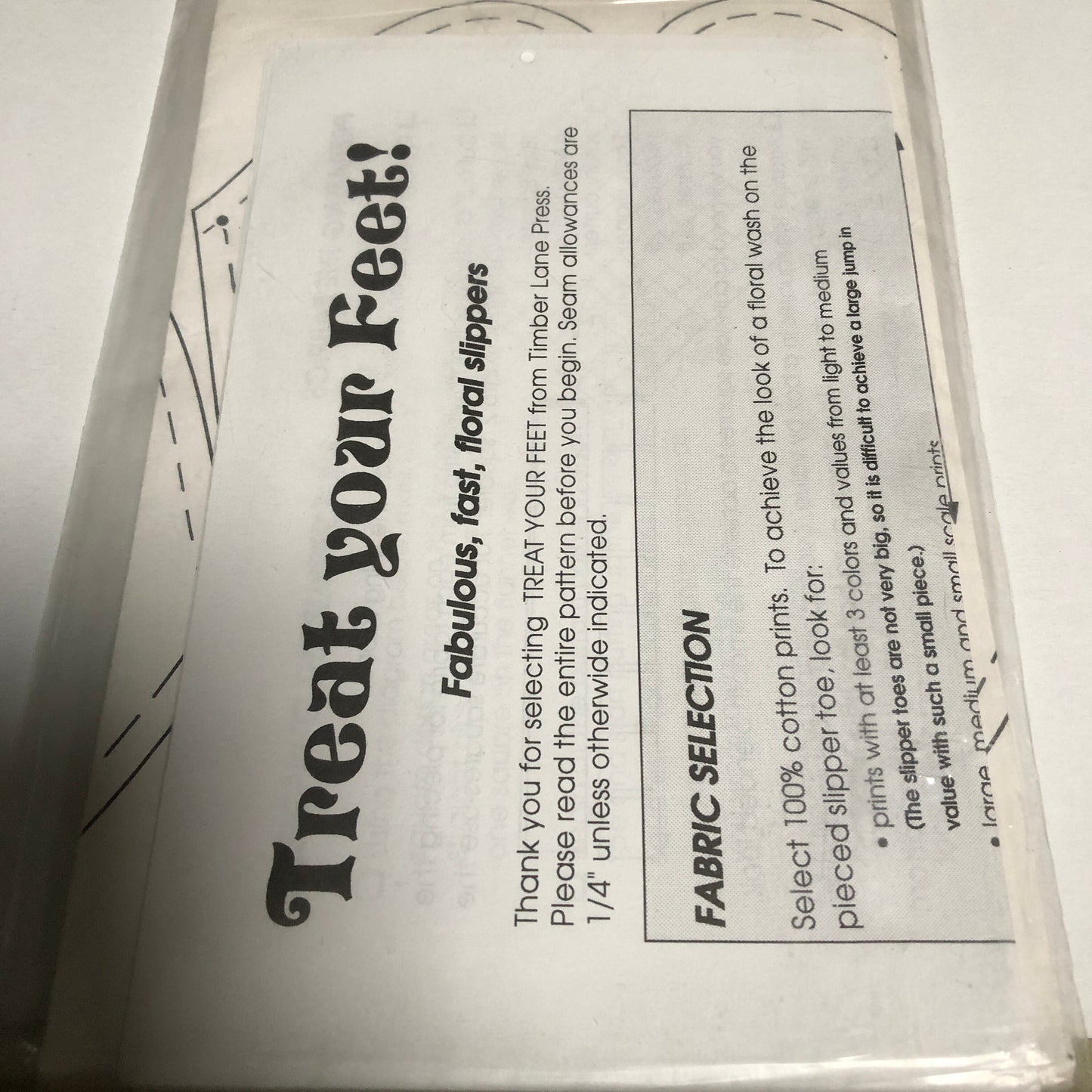 Timber Lane Press, Treat your Feet, #303, Fabulous Fast Floral Flippers, Pattern
