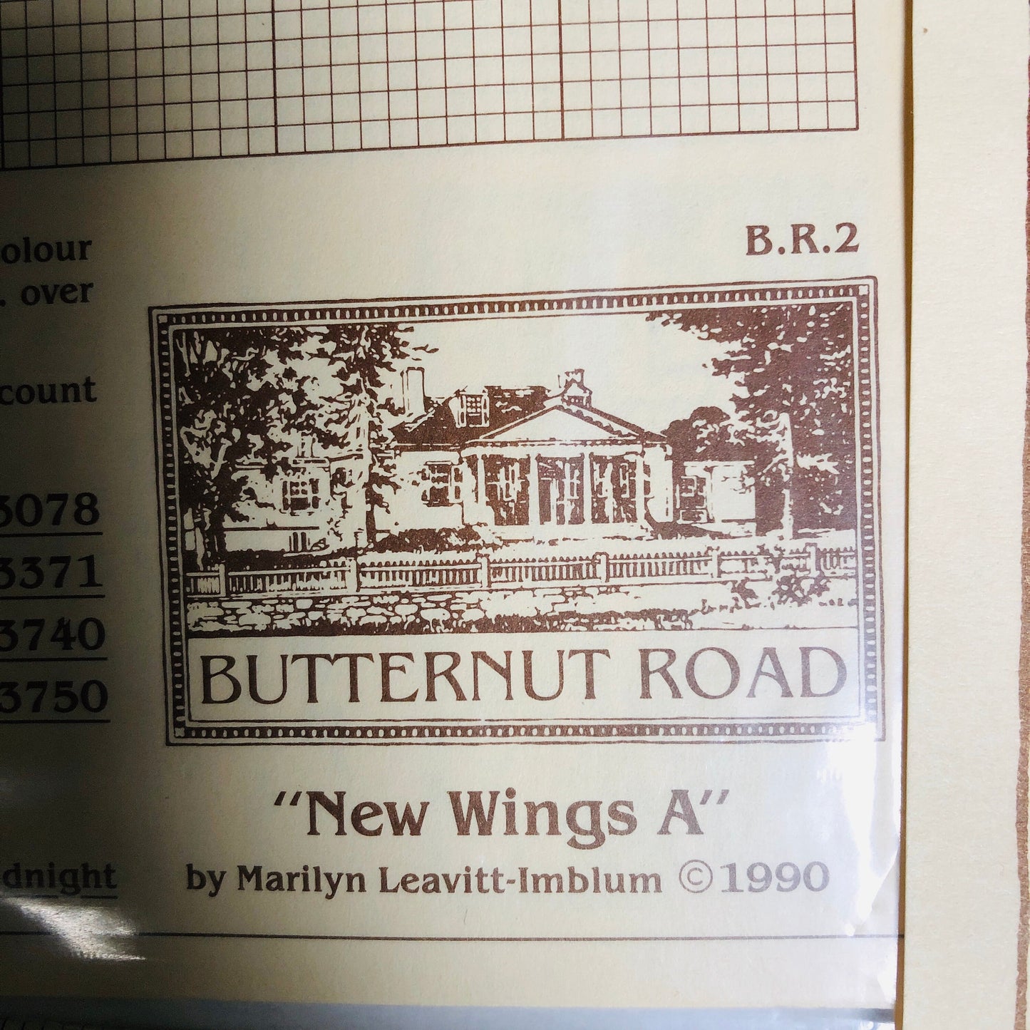 Butternut Road, New Wings A, Vintage 1990, Counted Cross Stitch Chart