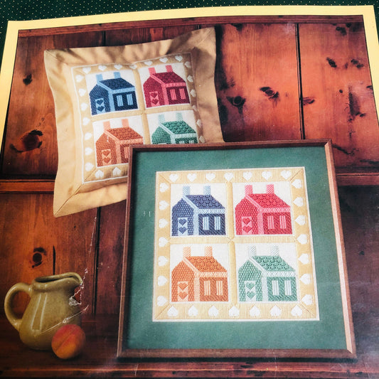 Sunset, School House Sampler, Needlepoint Kit, 12 By 12 Inches