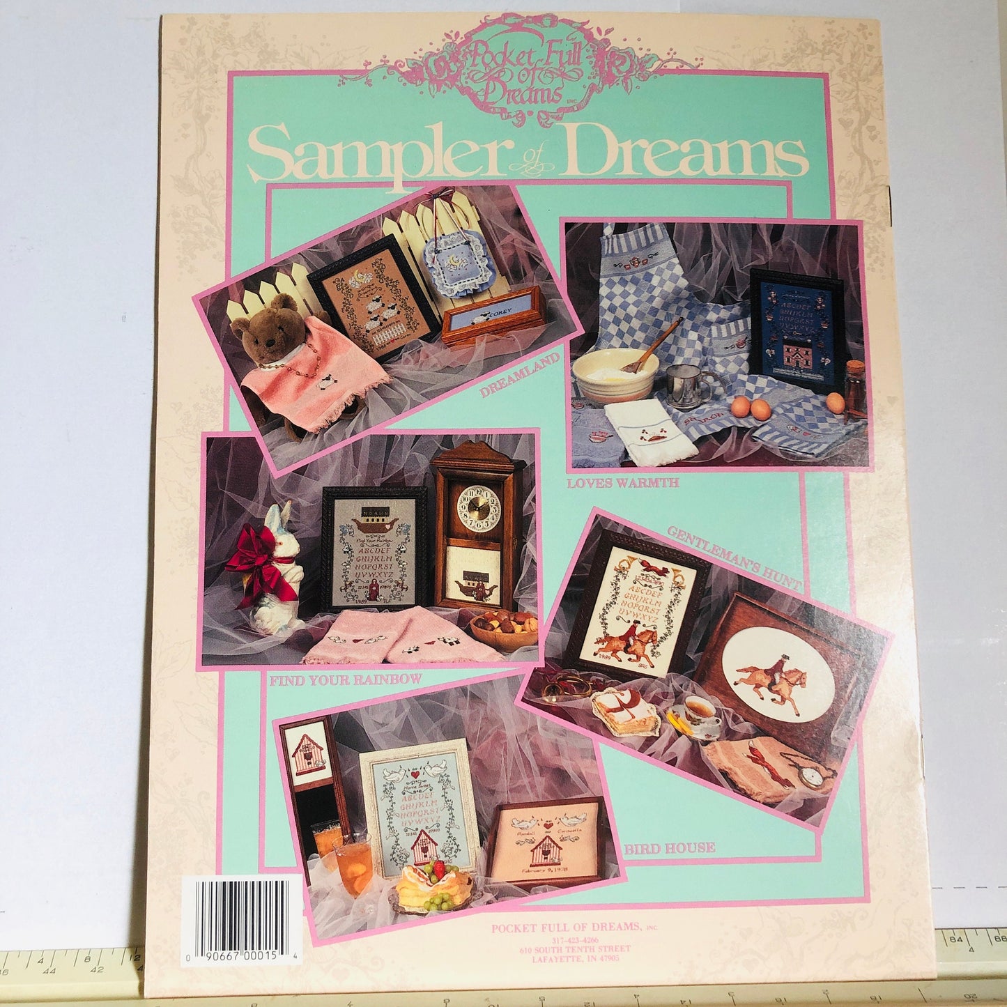 Pocket Full of Dreams, Sampler of Dreams, Vintage 1989, Counted Cross Stitch Chart