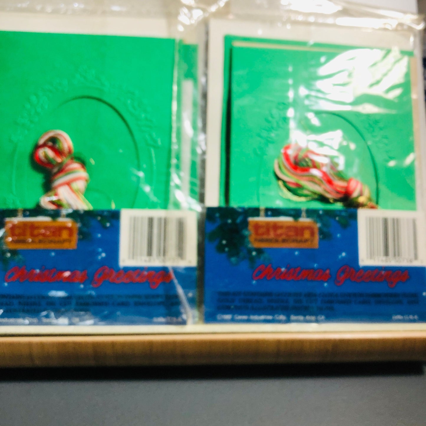 Titan, Set if 2 Send a card stitched with love, Mrs. Claus and Elf, Vintage 1987, Cross Stitch Kits