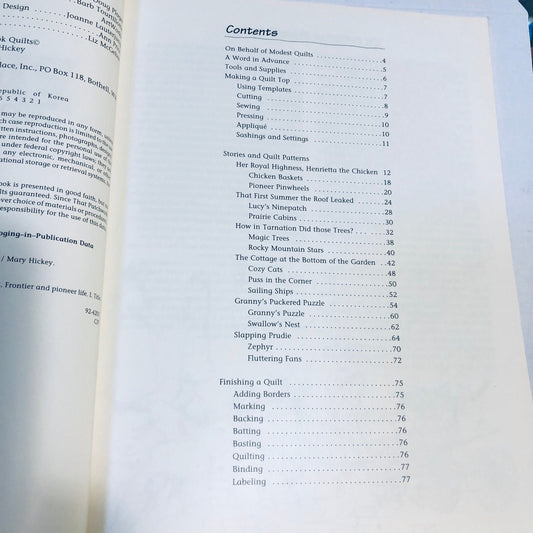 That Patchwork Place, Pioneer Storybook Quilts, Mary Hickey, Vintage 1992, Softcover Quilting Book