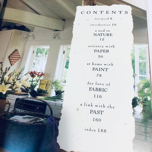 Country Living, Handcrafted Country, Vintage 1997, Softcover Craft Book, Decorative Projects