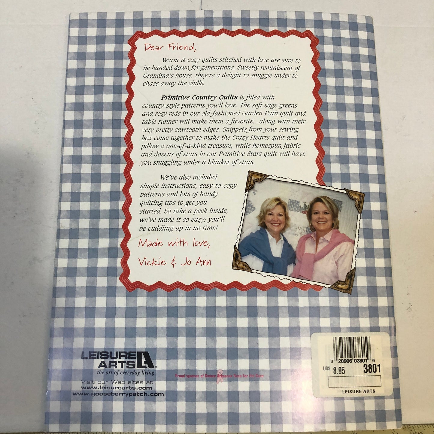 Leisure Arts, Gooseberry Patch, Primitive Country Quilts, 2004 Quilting Booklet