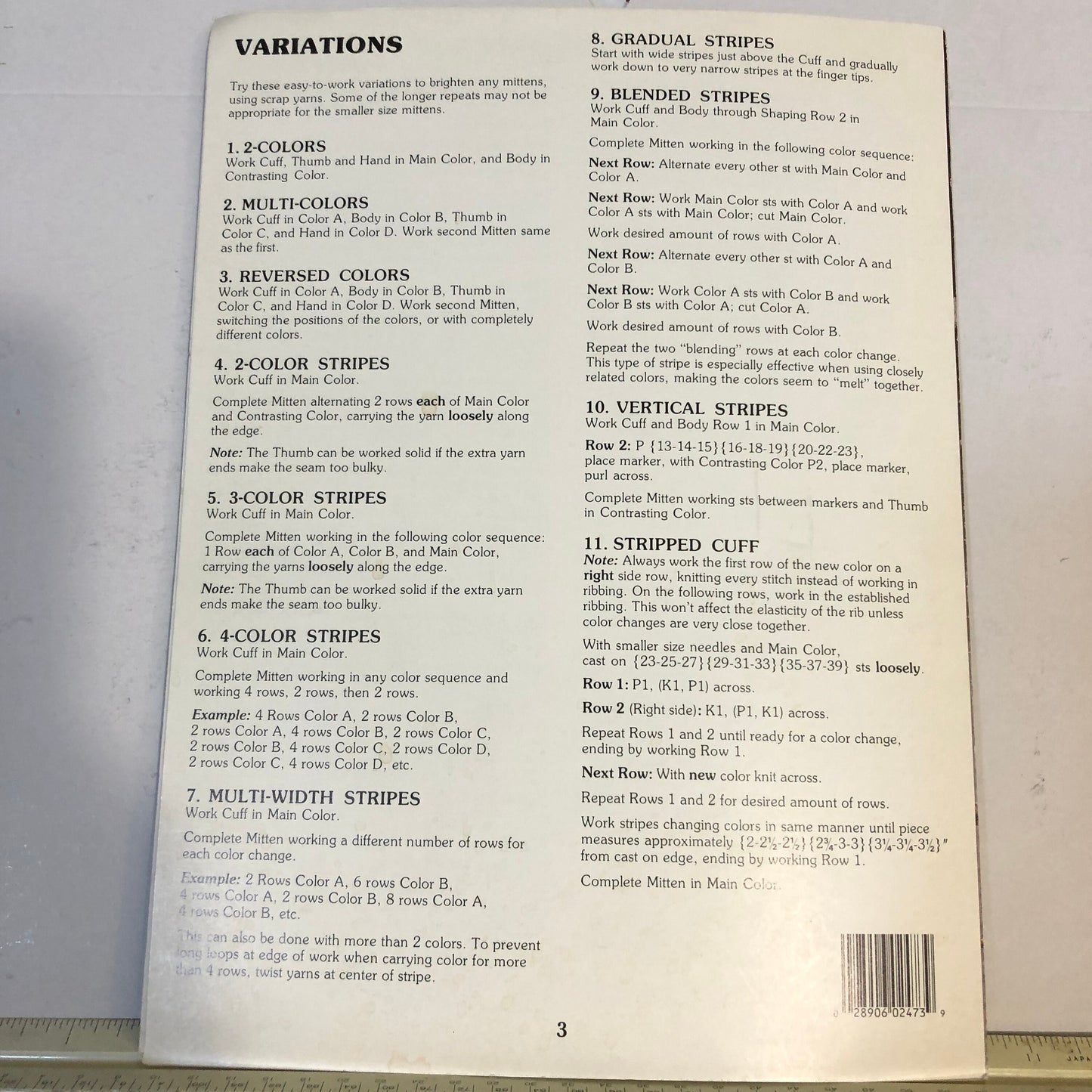 Leisure Arts, Many Mittens, Mary Lamb Becker, Vintage 1993 Knitting Leaflet 2473