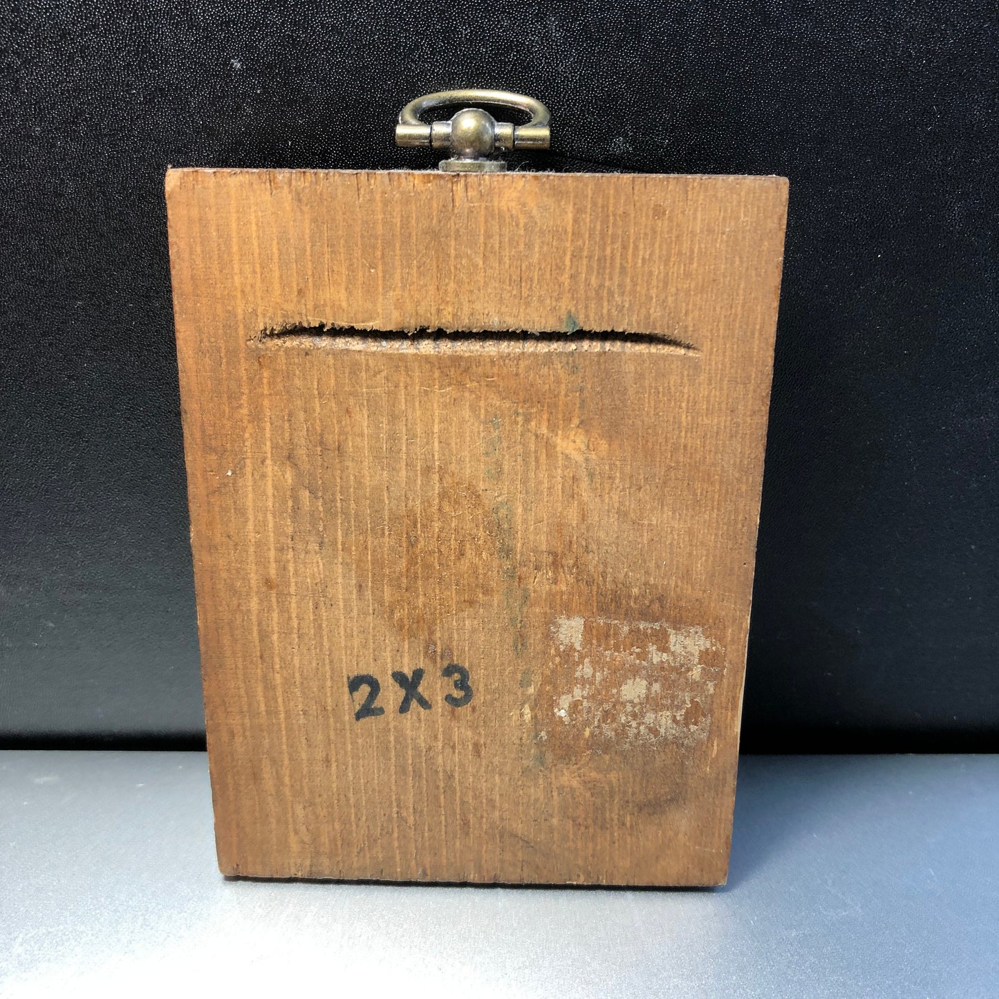 Red Barn, Wooden Plaque, Vintage 1973, Collectible Wallhanging, 2 by 3 Inches