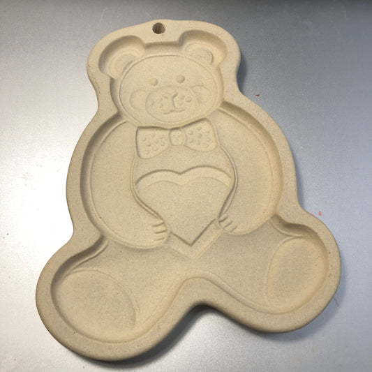 Pampered Chef, Teddy Bear, Clay Cookie Mold, Vintage 1991, Collectible