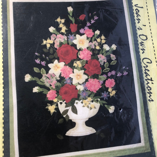 John's Own Creation, From Dad's Garden, Vintage 1999, Applique' Pattern, 34 by 32 Inches