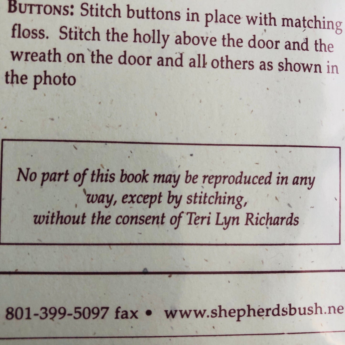 Shepherds Bush, Home For The Holidays, 2012, Counted Cross Stitch Chart*