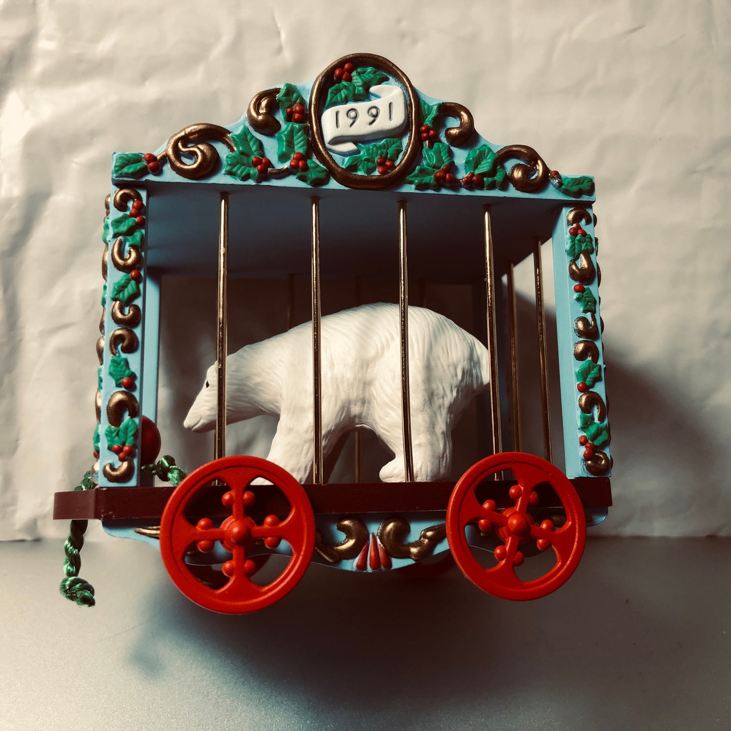 Hallmark, Polar Circus Wagon, Dated 1991, Keepsake Ornament, QX439-9