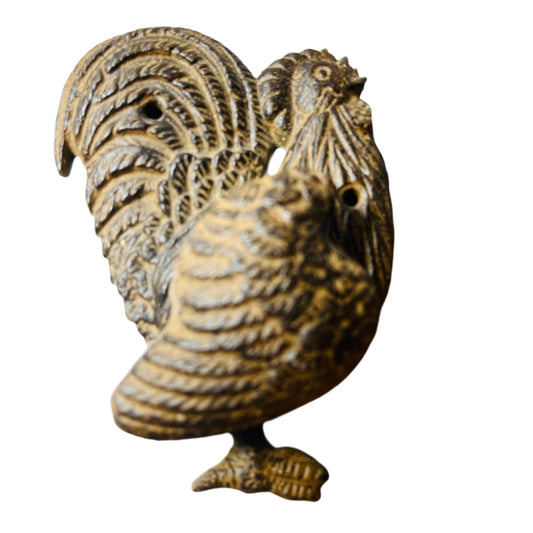 Cast Iron Rooster Door Knocker, Vintage Restoration Hardware