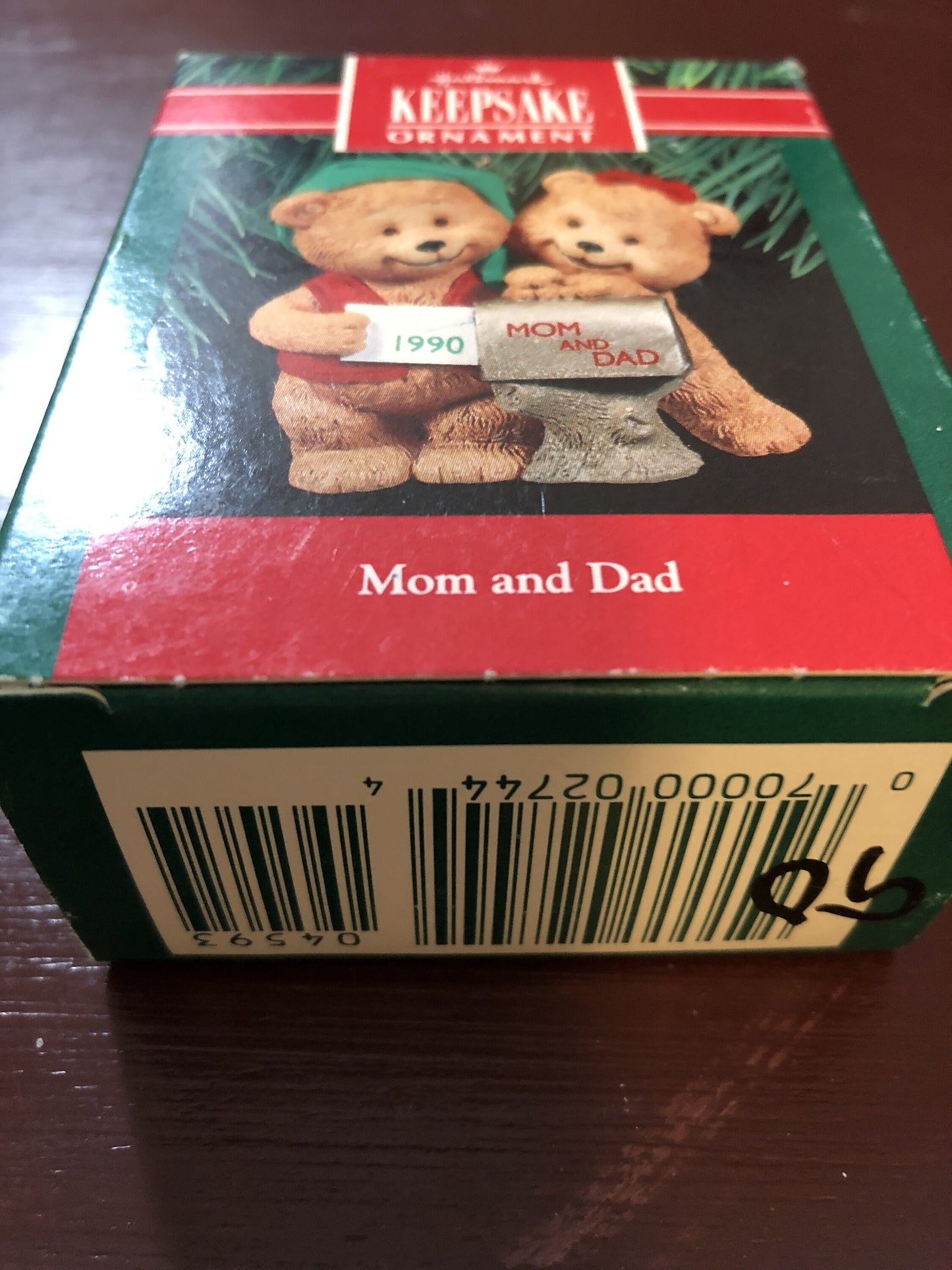 Hallmark, Mom and Dad, Dated 1990, Keepsake Ornament, QX4593*