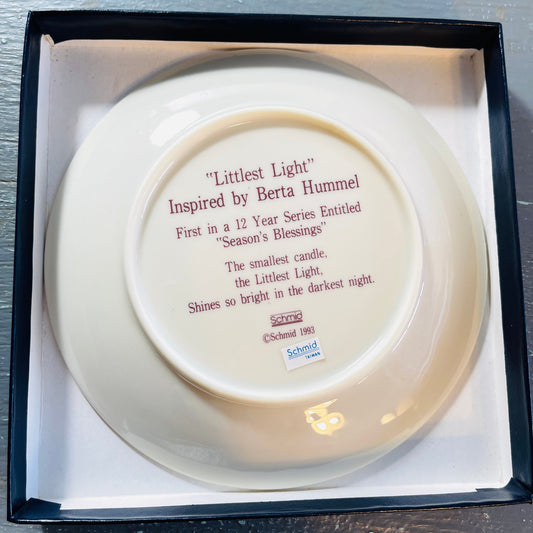 Hummel, Seasons Blessings, The Littlest Light, Vintage 1993, Collectible Plate*