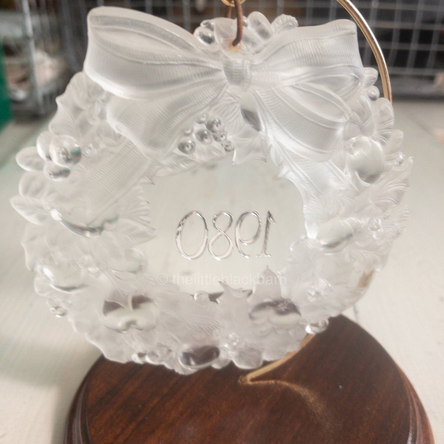 Hallmark, Wreath, Holiday Highlights, Dated 1980, Acrylic Ornament, QX3014