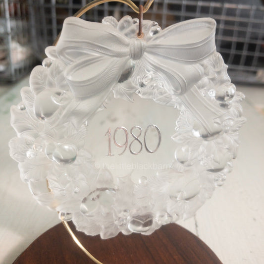 Hallmark, Wreath, Holiday Highlights, Dated 1980, Acrylic Ornament, QX3014