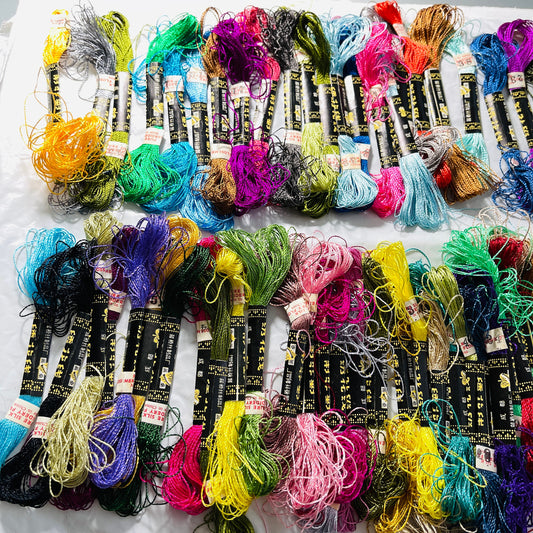 Pure China Silk Co., 75 14 Yard Skeins, Amazing Vintage Silk Thread, Letter Explaining Thread Included