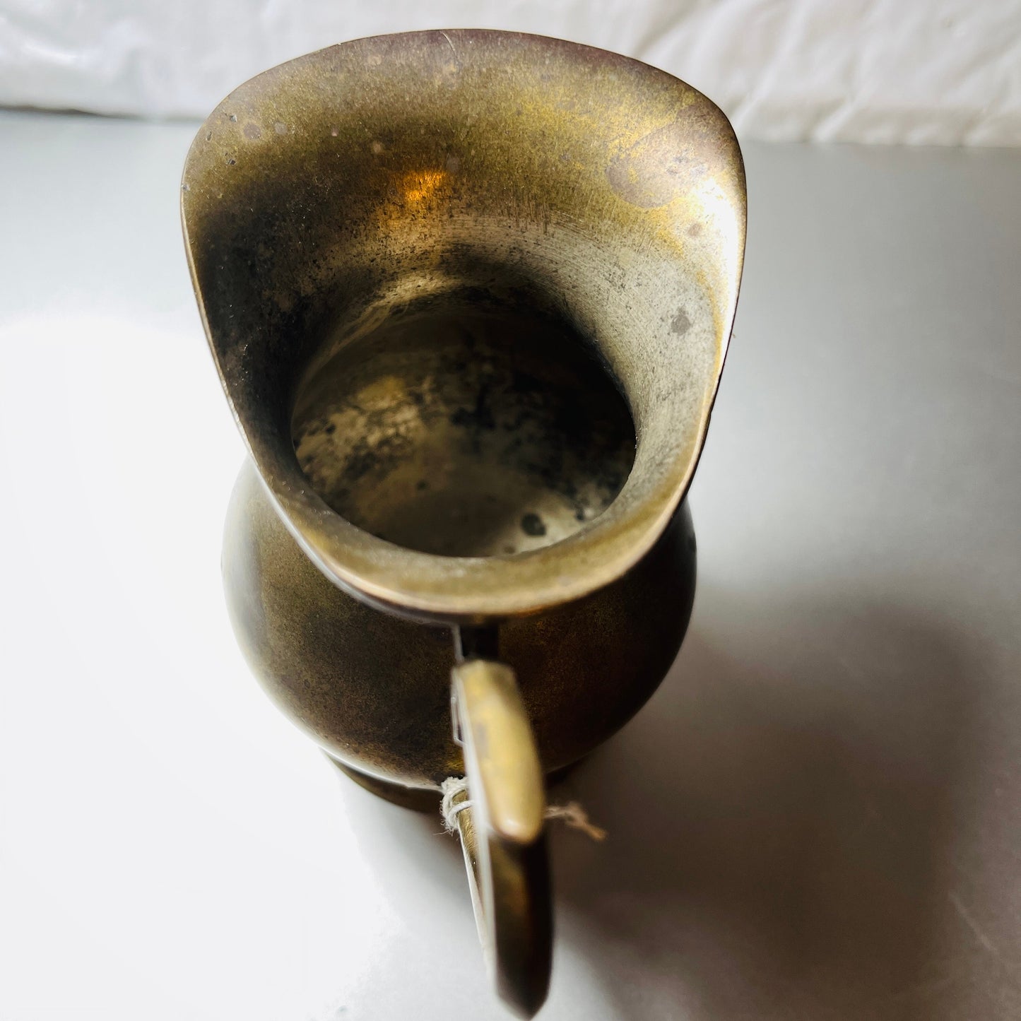 Small Brass Creamer/Syrup Pitcher, Vintage Decorative Collectible
