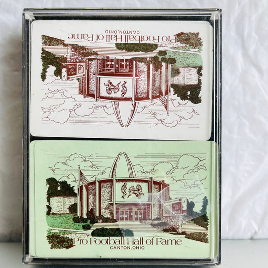 Football Hall of Fame, Canton, Ohio, double deck, vintage, souvenir, poker cards,