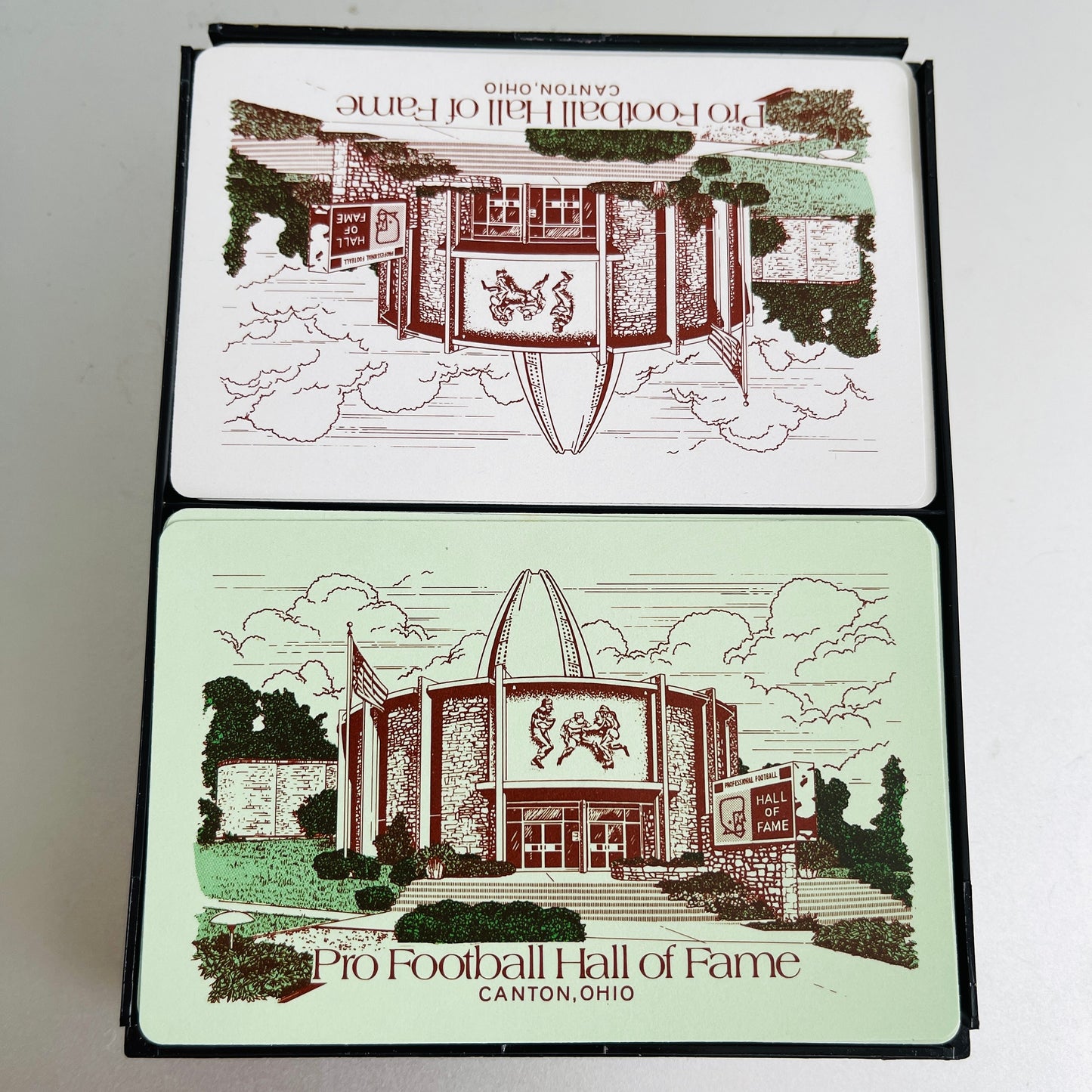 Football Hall of Fame, Canton, Ohio, double deck, vintage, souvenir, poker cards,