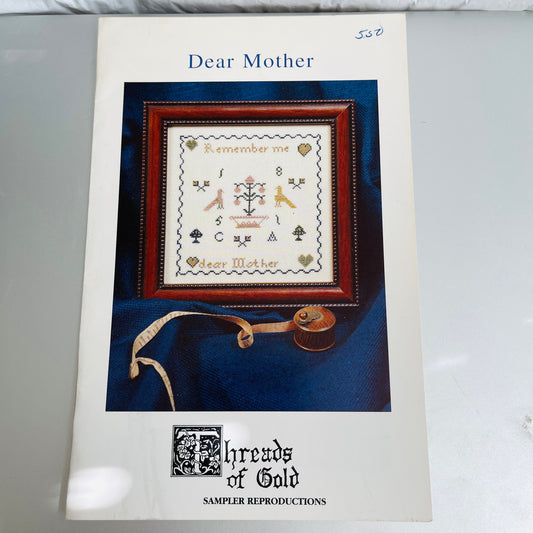 Threads of Gold, Dear Mother, Counted Cross Stitch Design Chart, 104 by 104