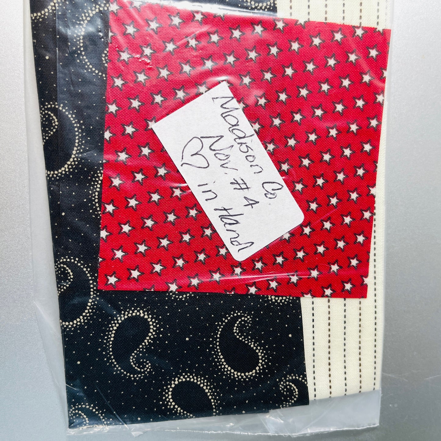 Madison County sampler, vintage 1995, quilt pattern for 58 by 40 inch wall quilt, see description for fabric included with pattern*