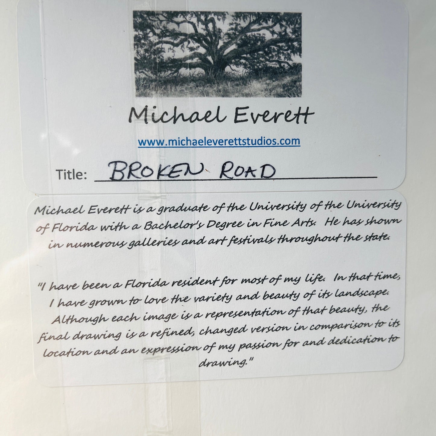 Michael Everett, Broken Road, 12/200, vintage collectible print