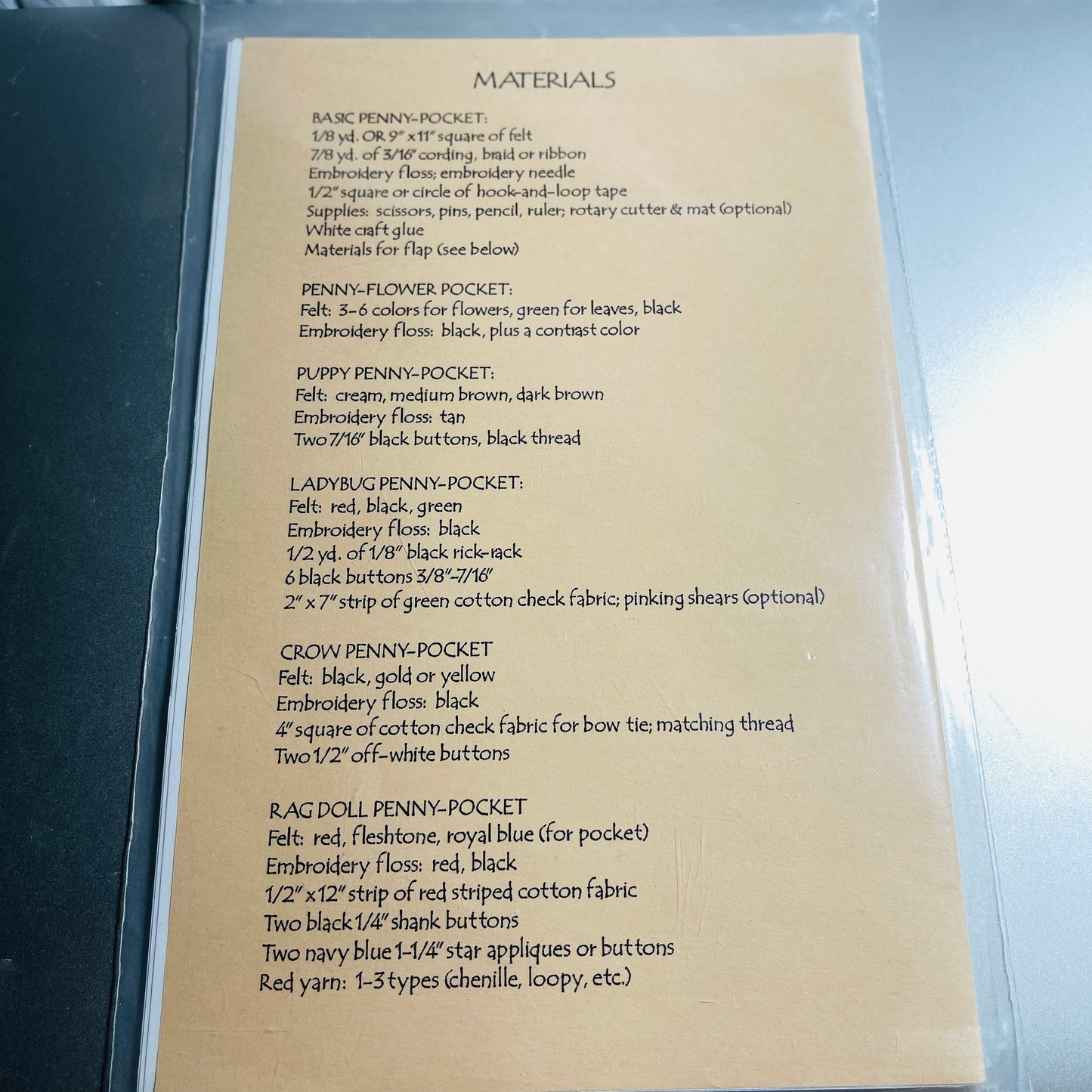 Annie's Keepsakes, Playtime Penny Pockets, Vintage 2000, Sewing Design Patterns*