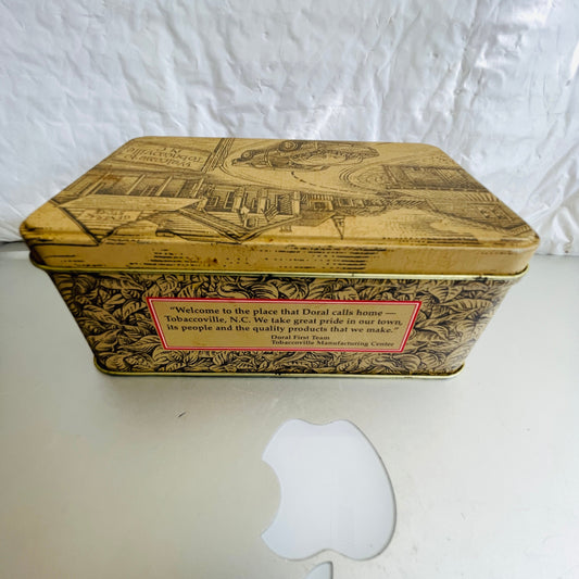 Doral, pickup truck, heading into Tobaccoville, NC, vintage 1996, tobacciana, collectible tin*