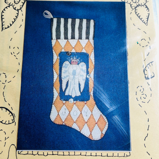 Dolls n' Stuff, Joy, 25 Inch Long Stocking ,Wool Felt, Vintage 2002, Sewing Pattern*