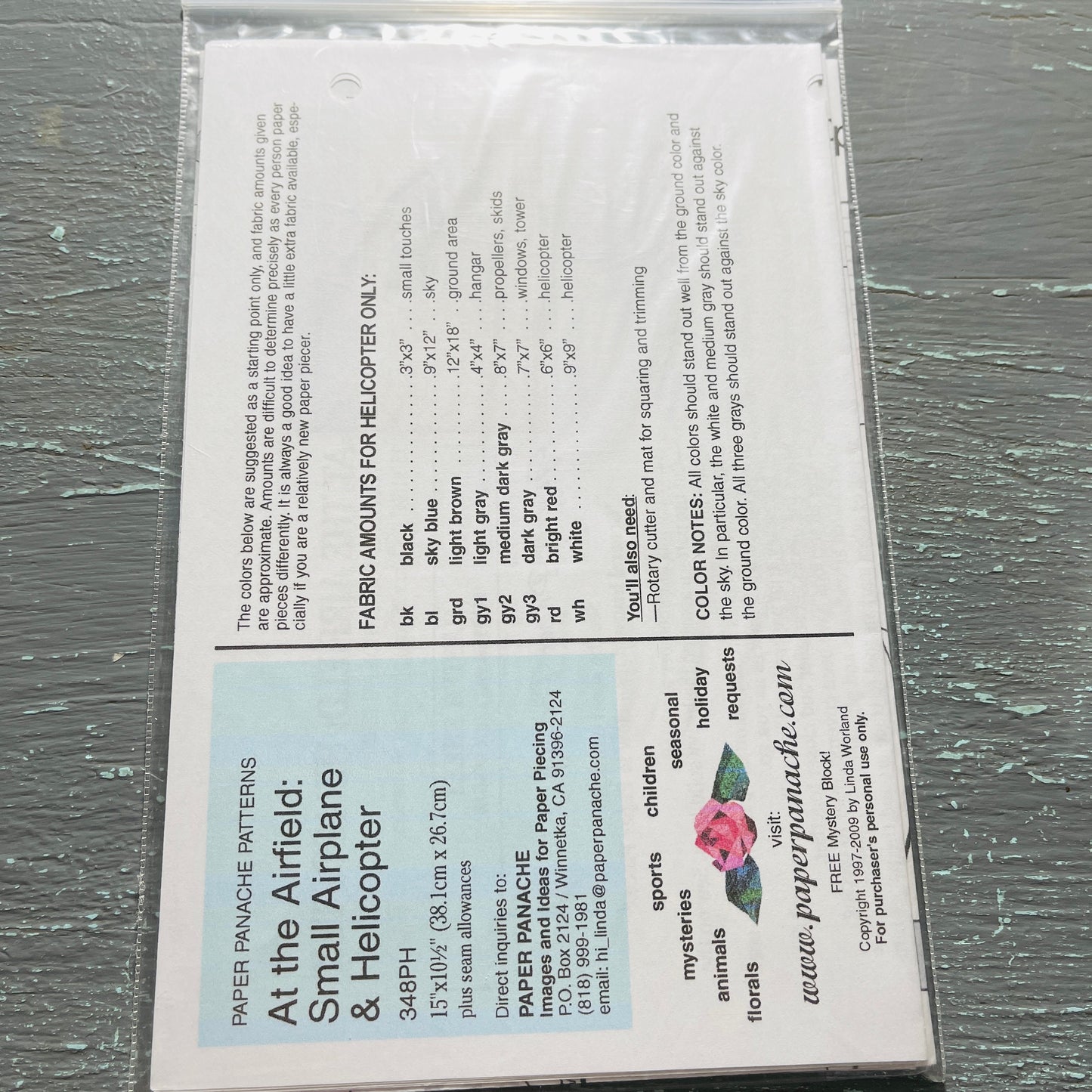 Paper Panache Patterns, Quilting Pattern Choice 0f 3, Paper Pieced Foundation Patterns,, See Description*