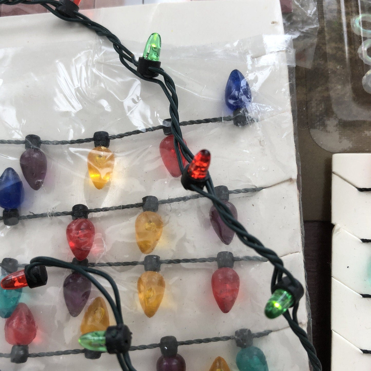 Set of 5 Mini Decoration Packs and a String of Battery Powered Mini Lights (Yes they work!)