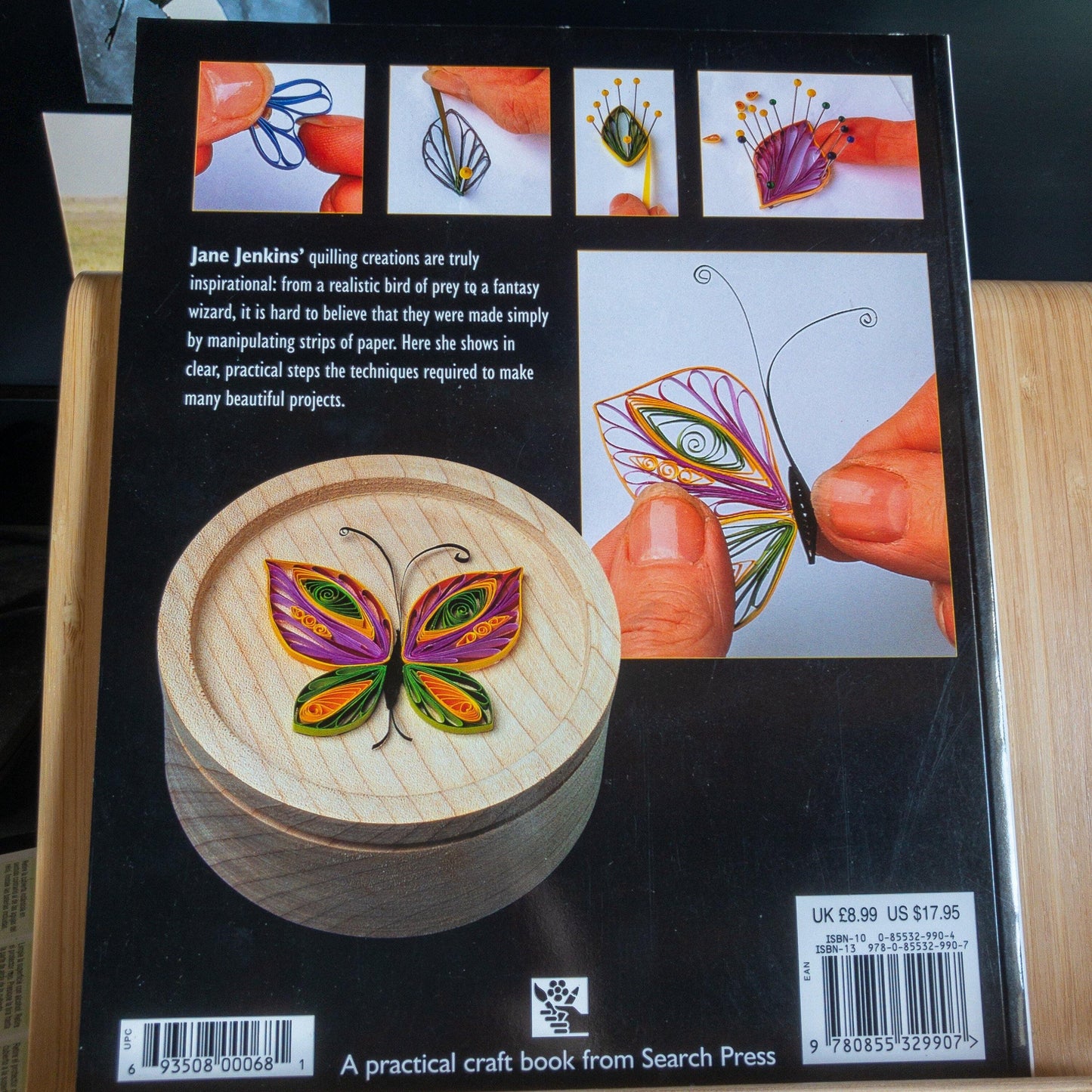 Search Press, Quilling, Techniques and Inspiration, Jane Jenkins, Vintage Hardcover Crafting Book