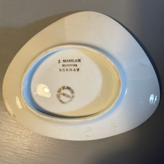 Limoges Duryea 1843 Trinket Plate J. Mobilais Bijoutler, Bernay, Transportation Collectible