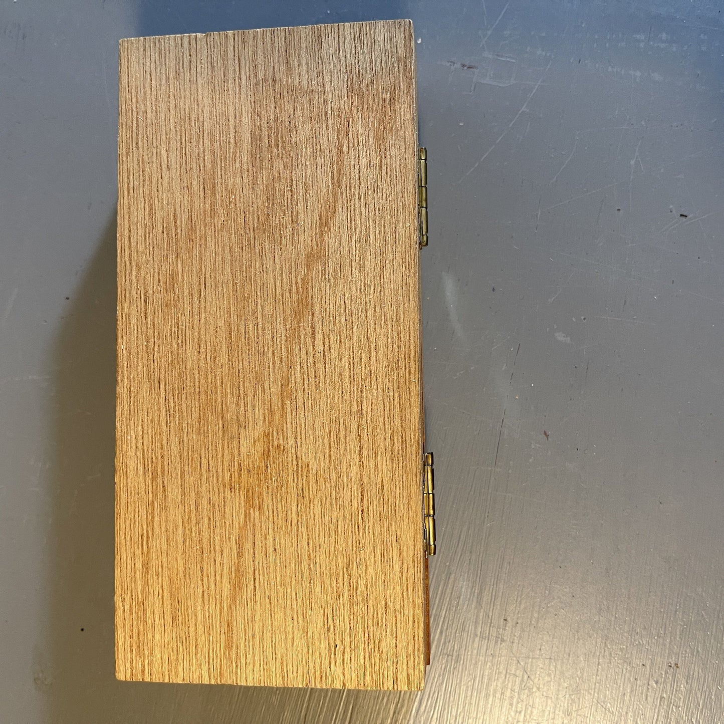 Wooden box ,says barbershops ,old fashion luxury, Vintage, Collectible, small trinket box, with hinges, no latch*