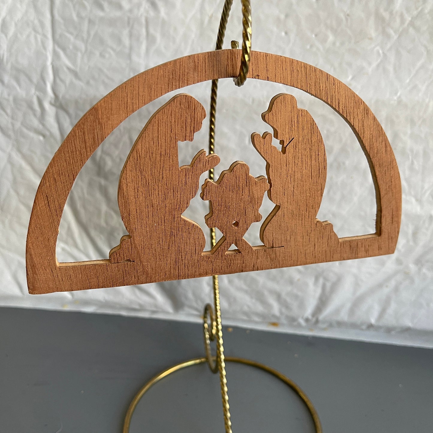 Nativity Scene Cut Out Of Wood Vintage Cottagecore Christmas Decoration/Ornament