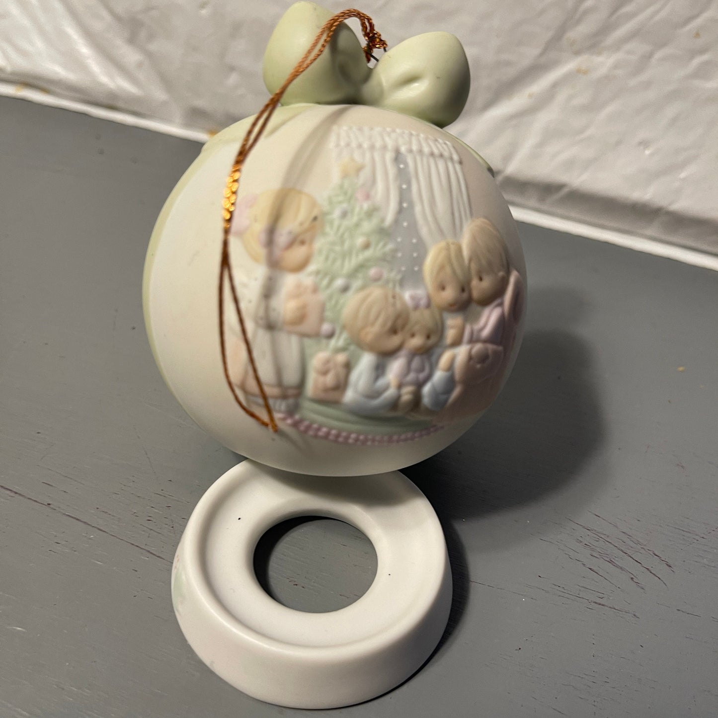 Precious Moments May Your Christmas Be A Happy Home Dated 1990 Annual Edition Collectible Ornament*