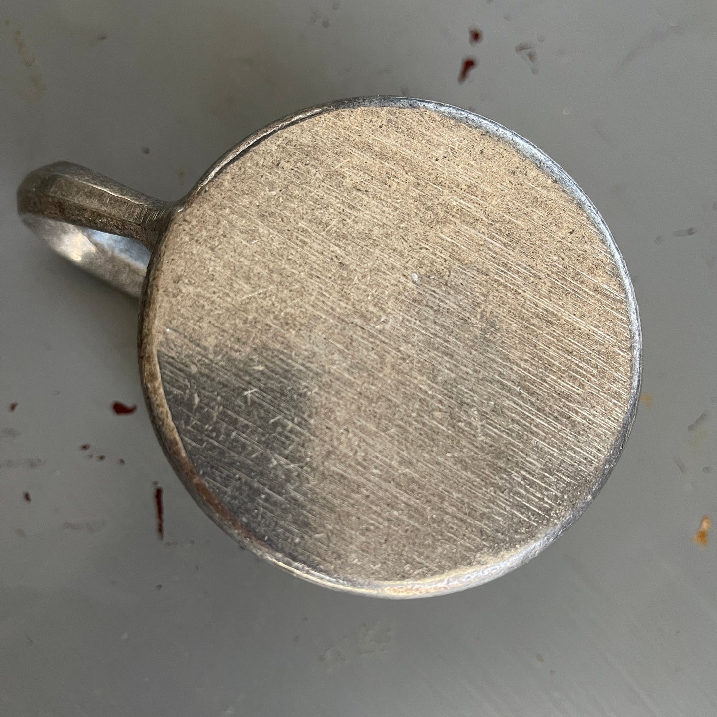 Pewter Child Size Mug Vintage Collectible Serving Ware 2.5 By 3 inches