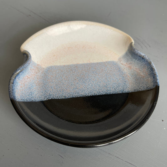 Tri-color Stoneware Trinket Dish Vintage Cottagecor Decor