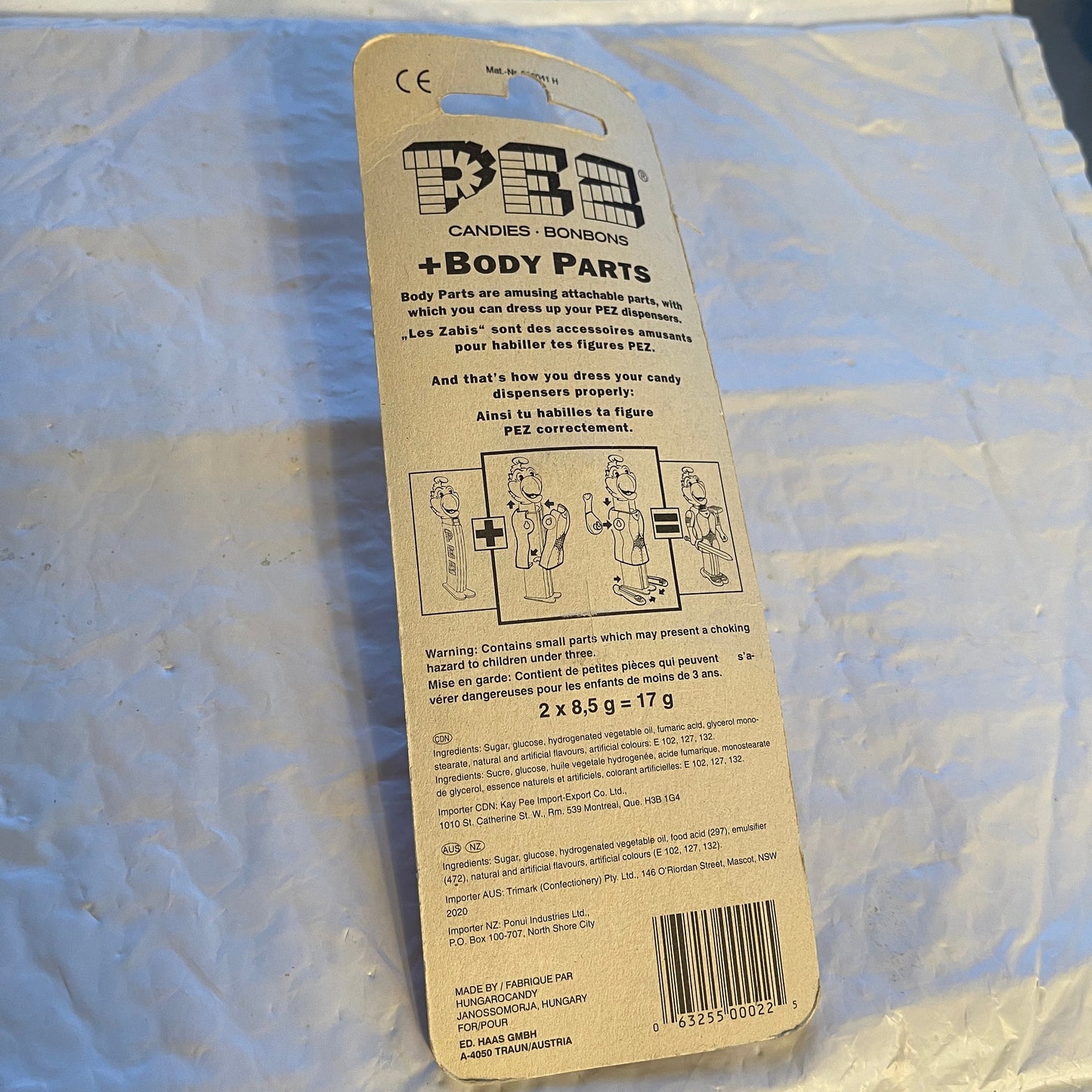 PEZ BonBons + Body Parts Suit Of Armer with Sword Vintage Collectible Toy