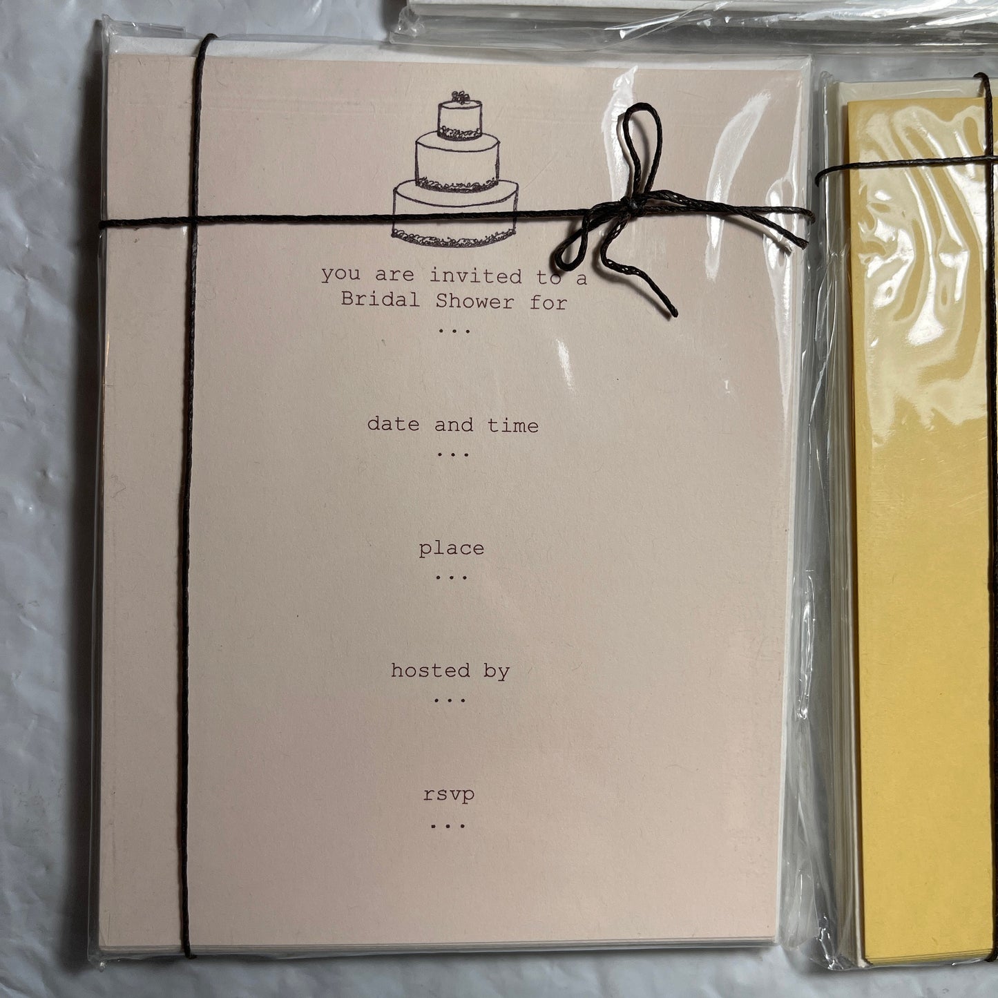 Note Cards By Kara Rosenerry Choice Of Sets Of 8 Bridal Shower Peach or Pink, Thank You See Variations