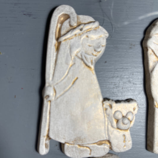 Nativity 4 piece Set Ceramic Christmas Tree Ornaments