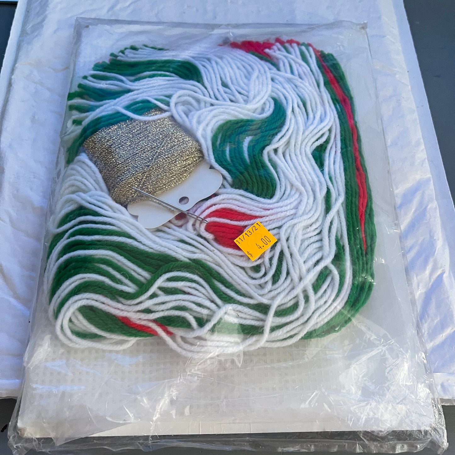 Bucilla Yuletide Treasures Set Of 8 Ornaments Vintage 1991 Plastic Canvas Kit